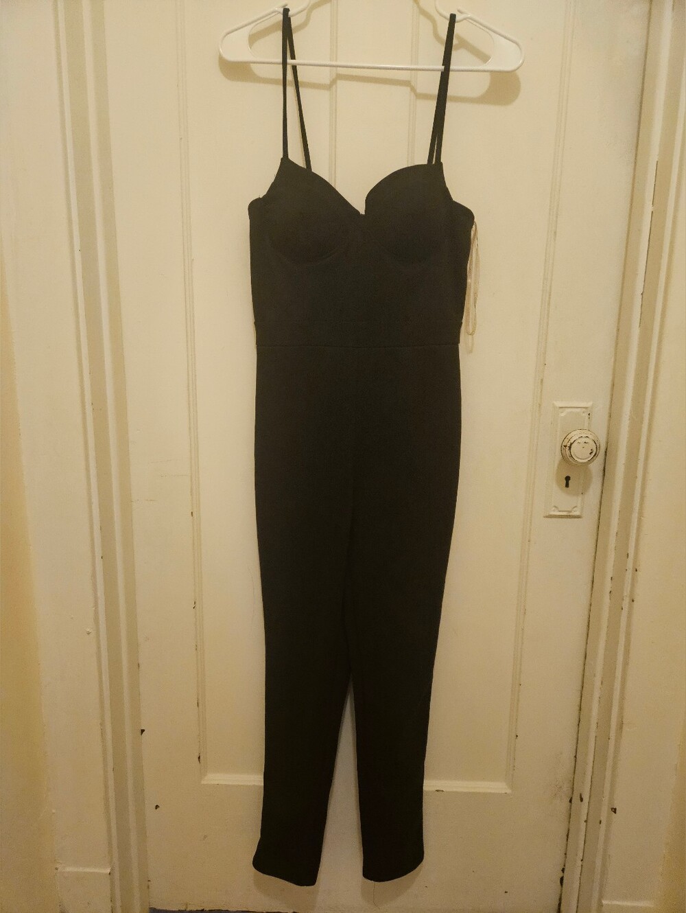 Haute Monde Black Spaghetti-Strap Jumpsuit